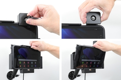 Brodit Holder med nøglelås, Samsung Galaxy Tab Active 2 SM-T390/SM-T395/3 SM-T570/SM-T575/5 SM-X300/SM-X306B