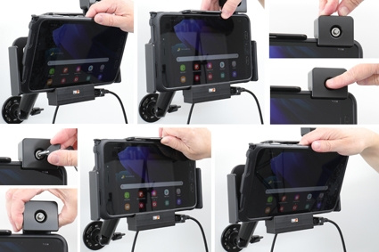 Brodit Holder med nøglelås, Samsung Galaxy Tab Active 2 SM-T390/SM-T395/3 SM-T570/SM-T575/5 SM-X300/SM-X306B