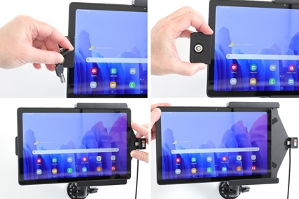 Brodit Holder med nøglelås, Samsung Galaxy Tab A7 10.4 (2020) SM-T500/SM-T505 