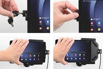 Brodit Holder med nøglelås, Samsung Galaxy Tab A9 SM-X110/SM-X115 