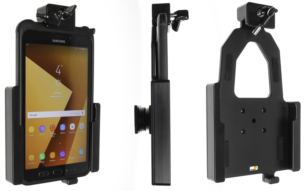 Brodit Holder med nøglelås, Samsung Galaxy Tab Active 2 SM-T390/SM-T395/3 SM-T570/SM-T575/5 SM-X300/SM-X306B