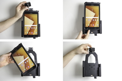 Brodit Holder med nøglelås, Samsung Galaxy Tab Active 2 SM-T390/SM-T395/3 SM-T570/SM-T575/5 SM-X300/SM-X306B