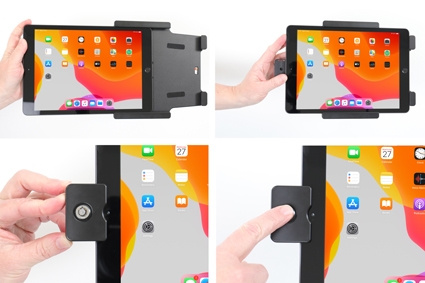 Brodit Holder med nøglelås, Apple iPad 10.2 7th Gen (A2197, A2198, A2200)/8th Gen (A2428, A2429, A2430, A2270)/9th Gen (A2602, A2603, A2604, A2605)