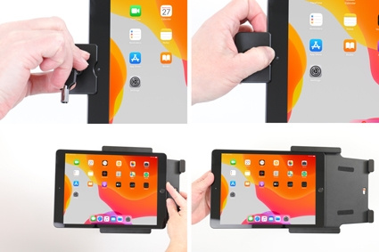 Brodit Holder med nøglelås, Apple iPad 10.2 7th Gen (A2197, A2198, A2200)/8th Gen (A2428, A2429, A2430, A2270)/9th Gen (A2602, A2603, A2604, A2605)