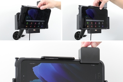 Brodit Holder med fjederlås, Samsung Galaxy Tab Active 2 SM-T390/SM-T395/3 SM-T570/SM-T575/5 SM-X300/SM-X306B