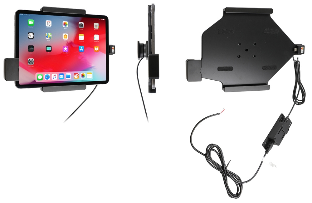 Brodit Holder med fjederlås, Apple iPad Air 11 (A2902, A2903, A2904)/Air 11 2025 M3 (A3266, A3267, A2370)/Air 4th Gen (A2072, A2316, A2324, A2325)/Air 5th Gen (A2588, A2589, A2591)/Pro 11 2018 (A1980, A2013, A1934, A1979)/Pro 11 2020 2nd Generation  (A206