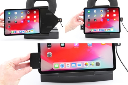 Brodit Holder med fjederlås, Apple iPad Air 11 (A2902, A2903, A2904)/Air 11 2025 M3 (A3266, A3267, A2370)/Air 4th Gen (A2072, A2316, A2324, A2325)/Air 5th Gen (A2588, A2589, A2591)/Pro 11 2018 (A1980, A2013, A1934, A1979)/Pro 11 2020 2nd Generation  (A206