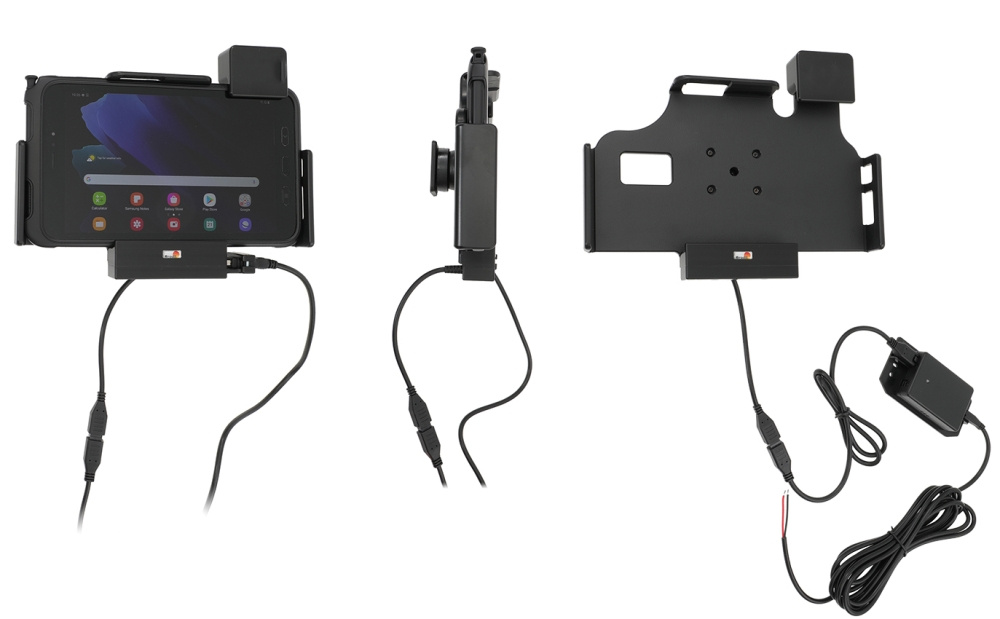 Brodit Holder med fjederlås, Samsung Galaxy Tab Active 2 SM-T390/SM-T395/3 SM-T570/SM-T575/5 SM-X300/SM-X306B