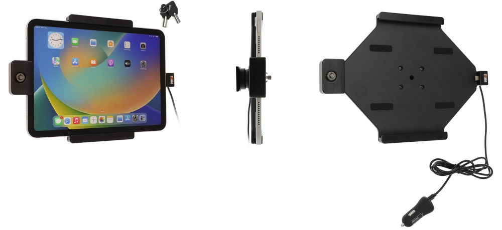 Brodit Holder med nøglelås, Apple iPad 10th Gen (A2696, A2757, A2777)/2025 A16 (A3354, A3355, A3356)