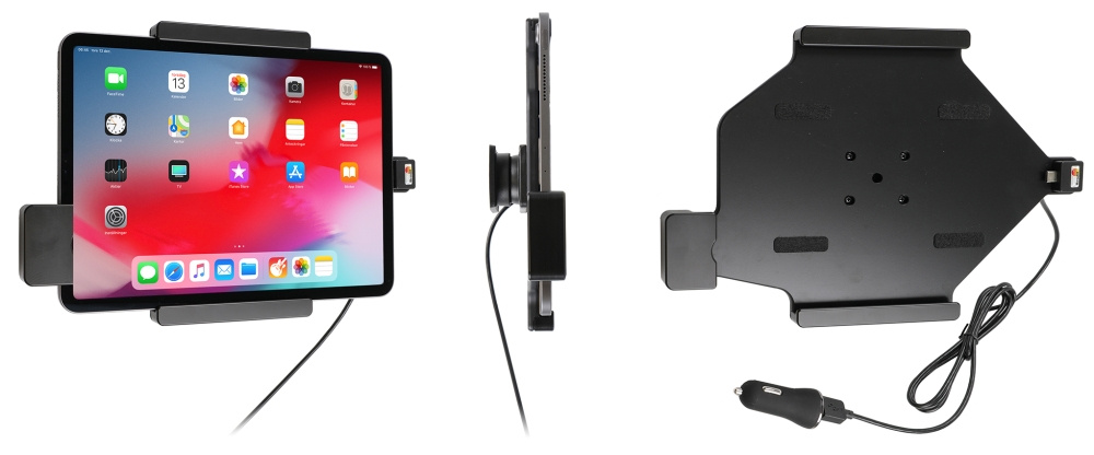 Brodit Holder med fjederlås, Apple iPad Air 11 (A2902, A2903, A2904)/Air 11 2025 M3 (A3266, A3267, A2370)/Air 4th Gen (A2072, A2316, A2324, A2325)/Air 5th Gen (A2588, A2589, A2591)/Pro 11 2018 (A1980, A2013, A1934, A1979)/Pro 11 2020 2nd Generation  (A206