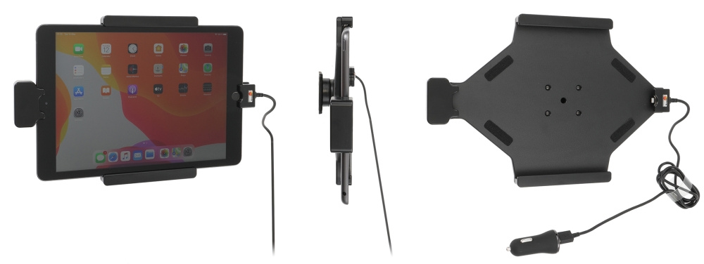 Brodit Holder med fjederlås, Apple iPad 10.2 7th Gen (A2197, A2198, A2200)/8th Gen (A2428, A2429, A2430, A2270)/9th Gen (A2602, A2603, A2604, A2605)