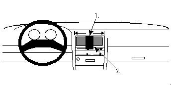 ProClip Monteringsbygel Subaru Justy 96-05/Suzuki Swift 92-04, Centrerad