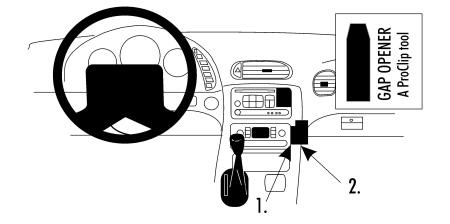 ProClip Monteringsbygel Chevrolet Corvette 97-04, Vinklad