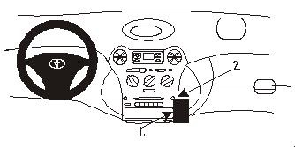 ProClip Monteringsbygel Toyota Yaris 99-02/Yaris Verso 99-05, Vinklad