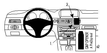 BMW 316-330/E90/E91/E92/E93 05-12, Vinklad, Träpanel, OEM Nav.