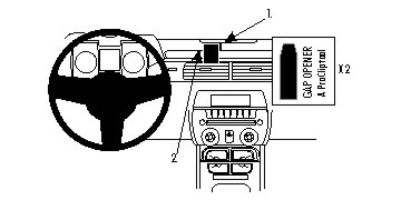 ProClip Monteringsbygel Chevrolet Camaro 10-15, Centrerad