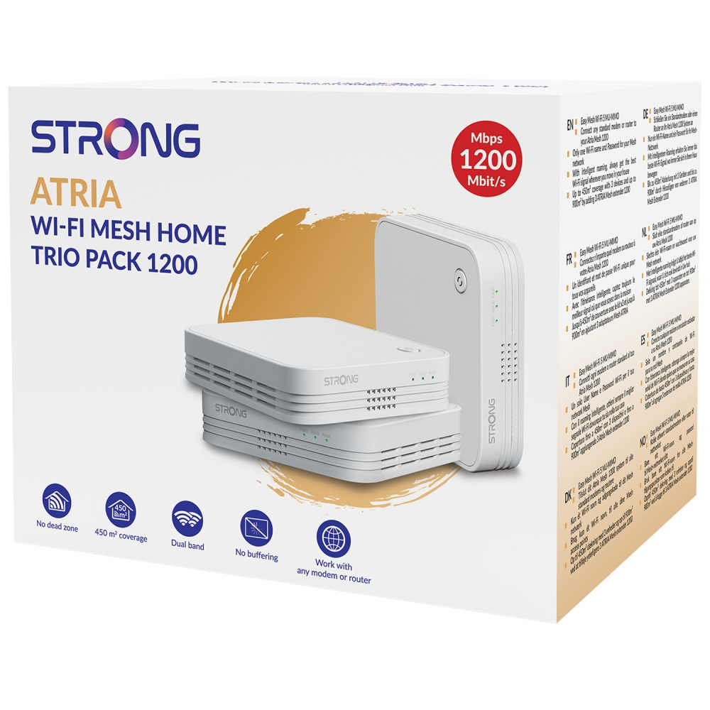 Strong MESH1200-3, Wi-Fi Mesh-system med 3 enheder