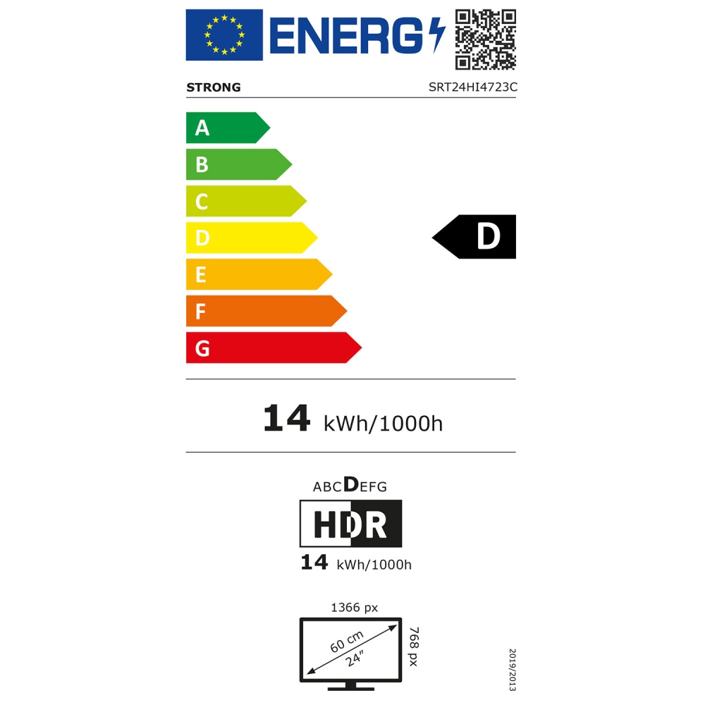 Strong SRT24HI4723C, 24-tommers HD LED-TV med Google TV