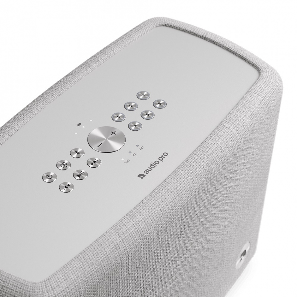 Audio Pro A15 W bærbar Wifi-højttaler, lys grå