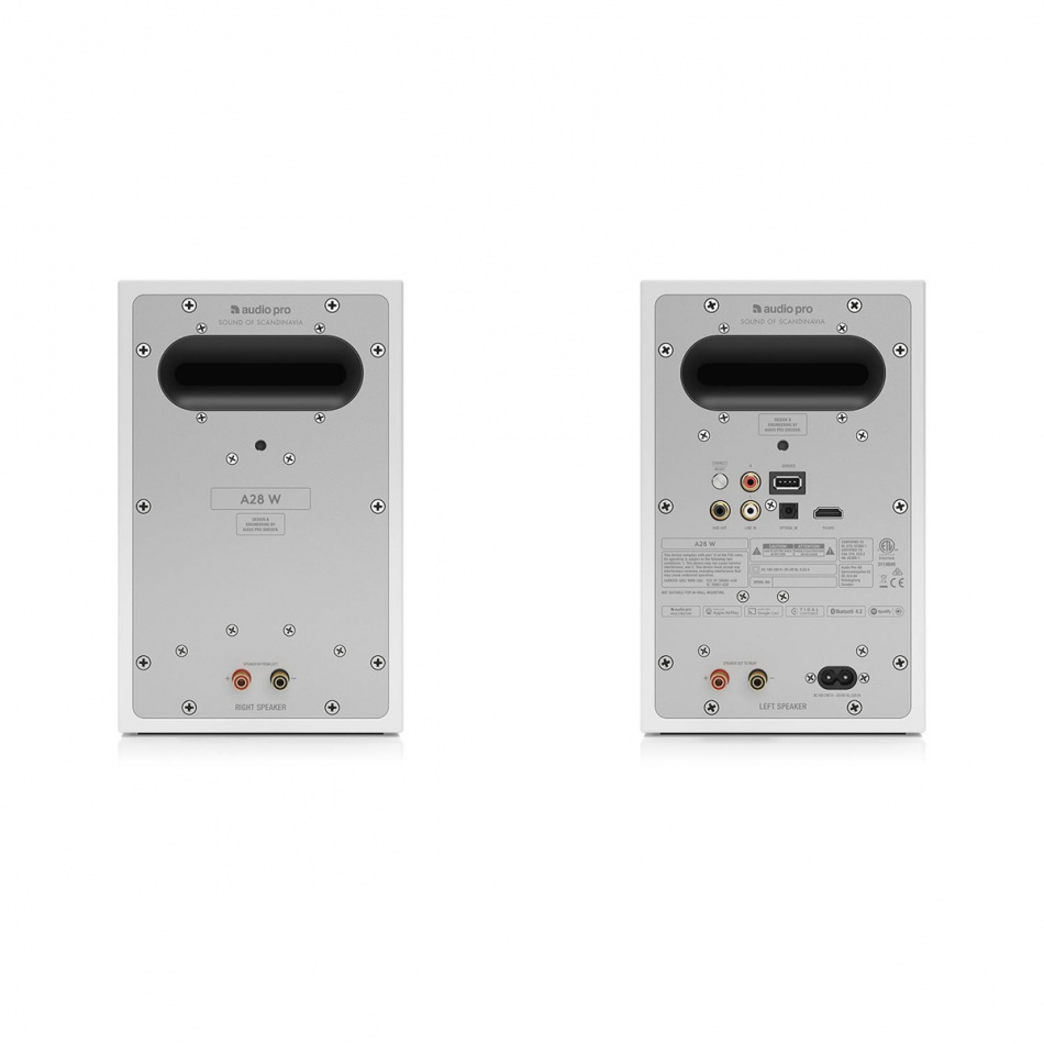 Audio Pro A28 W aktive standerhøjttalere med Wi-Fi, hvid