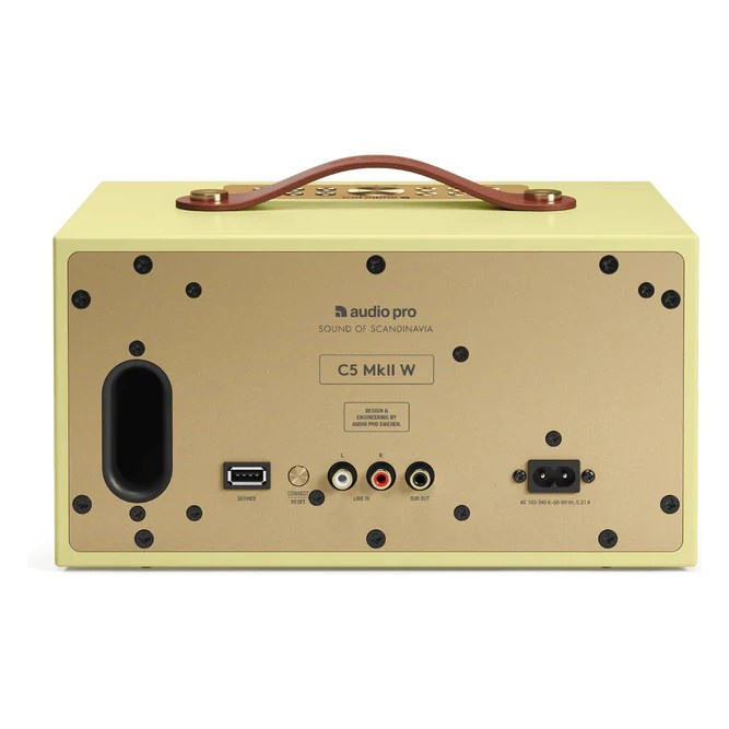 Audio Pro C5 MKII W, WiFi-højttaler, Classic Yellow