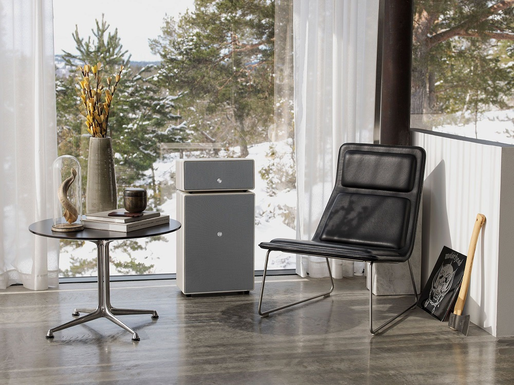 Audio Pro Drumfire II wifi-højttaler med Google Cast & AirPlay 2, hvid