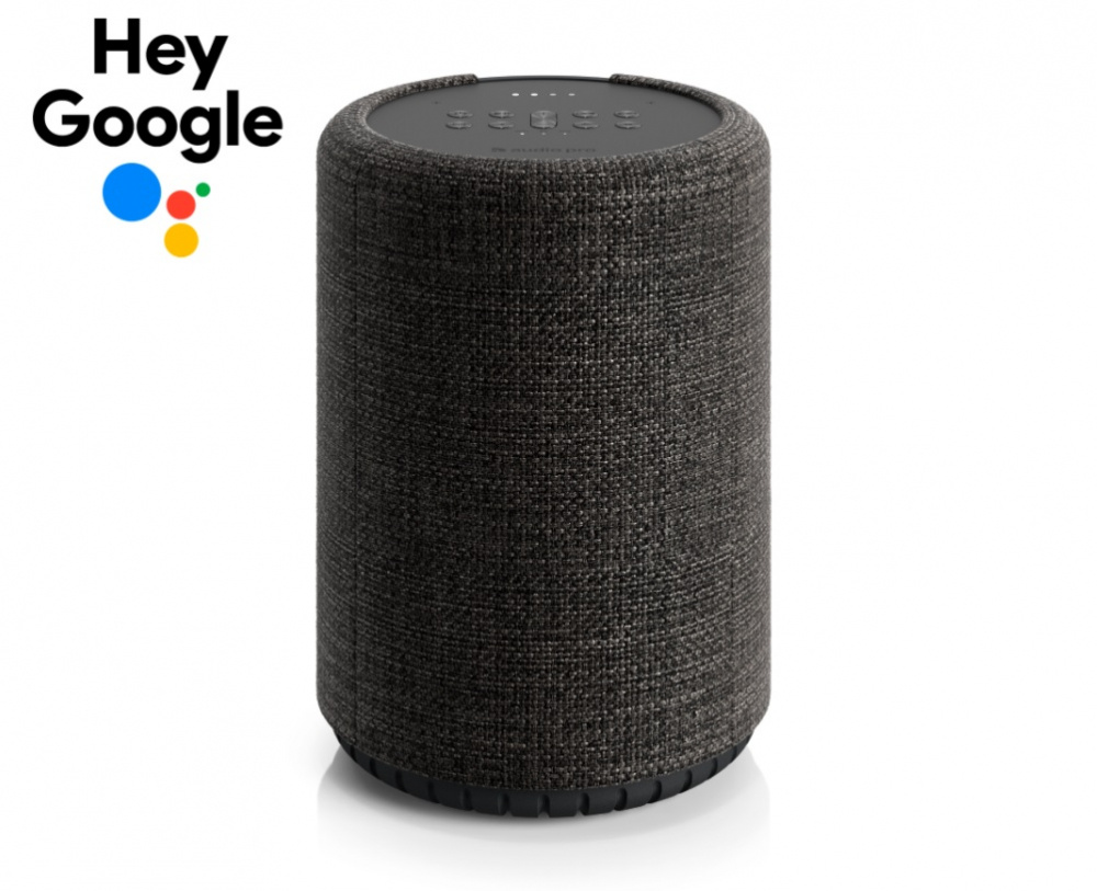 Audio Pro G10 i mörkgrått, röststyrd smarthögtalare