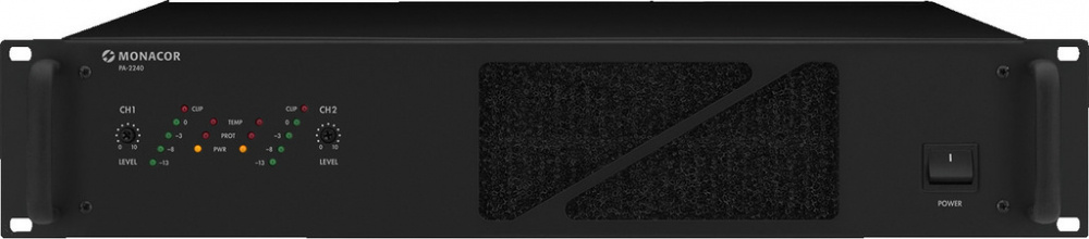 Monacor PA-2240, 2x240W 100V PA-förstärkare