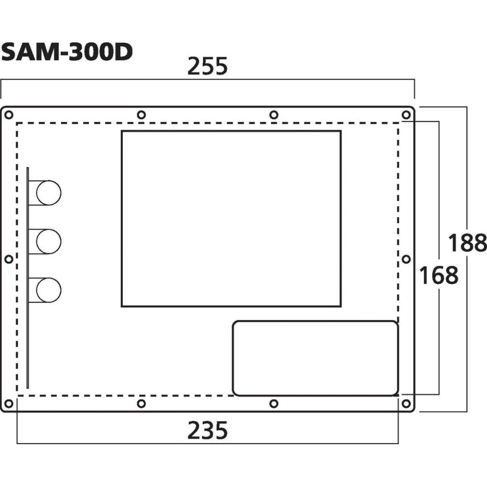 Monacor SAM-300D indbygningsforstærker til subwoofer