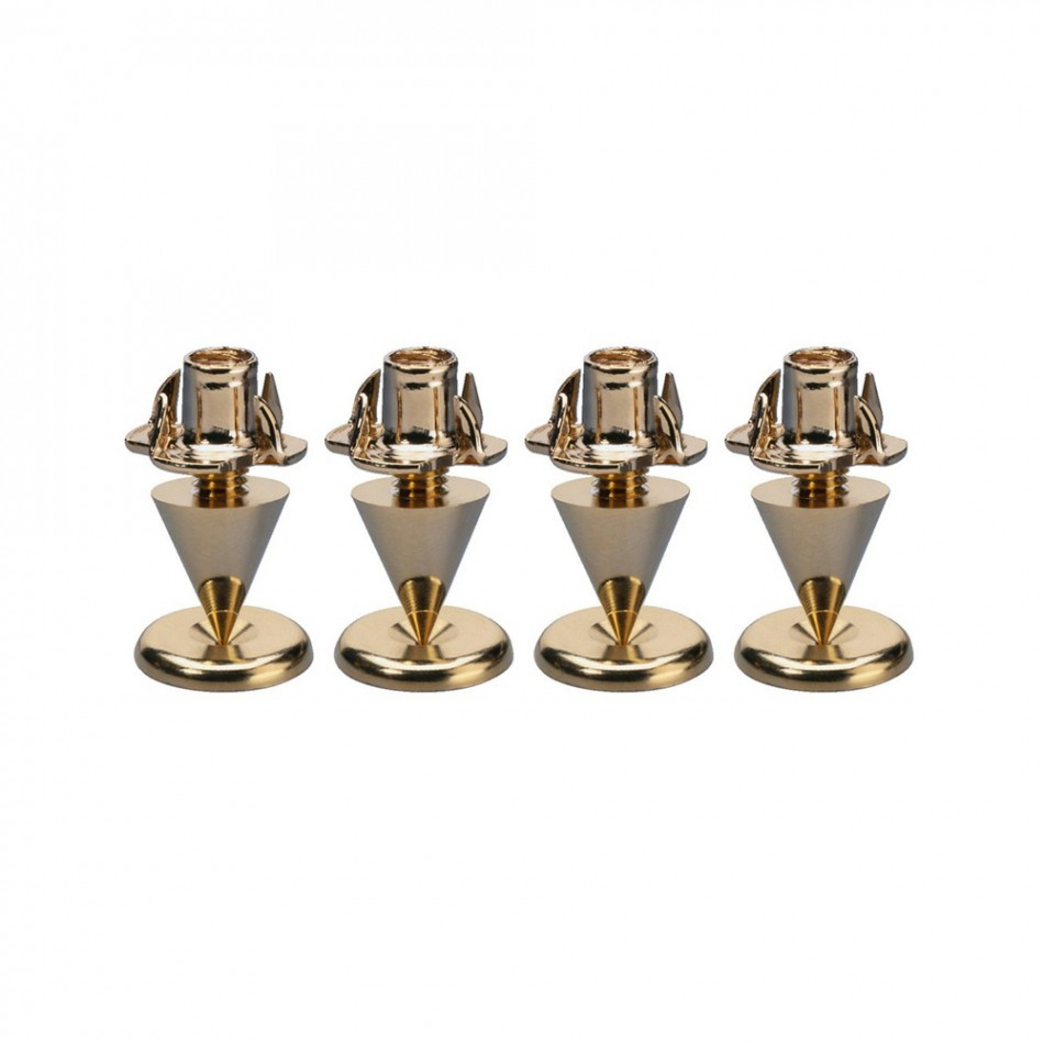 Monacor SPS10-Gold højttalerspikes i metal, 4-pack
