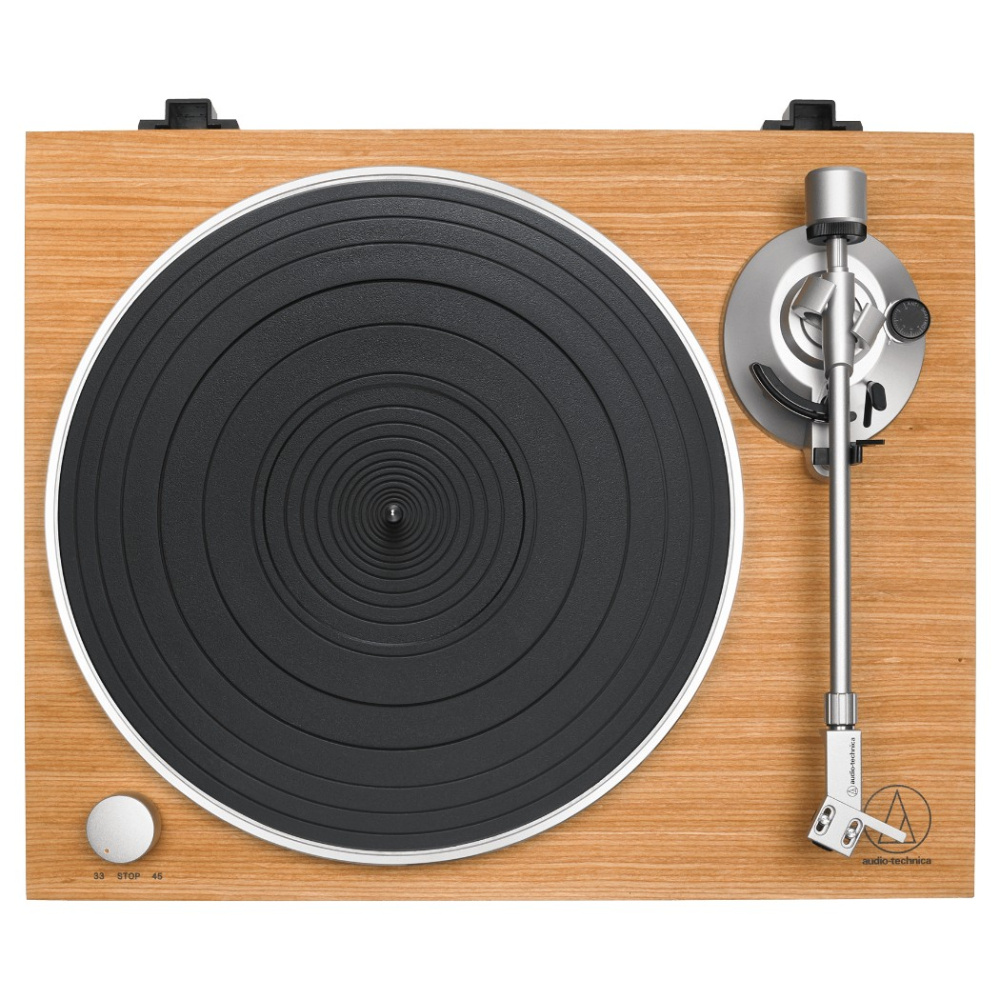 Audio Technica AT-LPW30TK pladespiller med AT-VM95C-pickup, teak