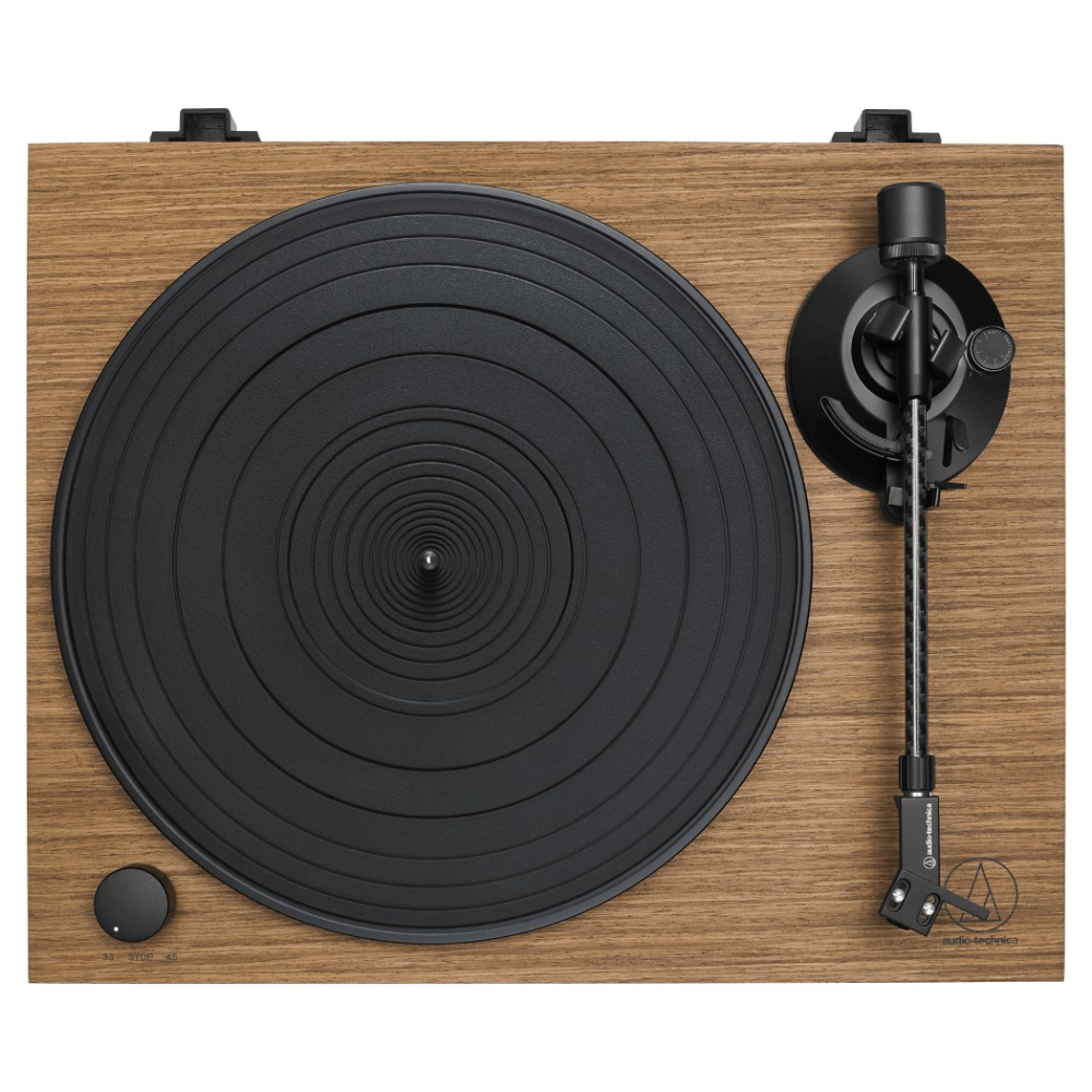 Audio-Technica AT-LPW40WN pladespiller med AT-VM95E-pickup, valnød