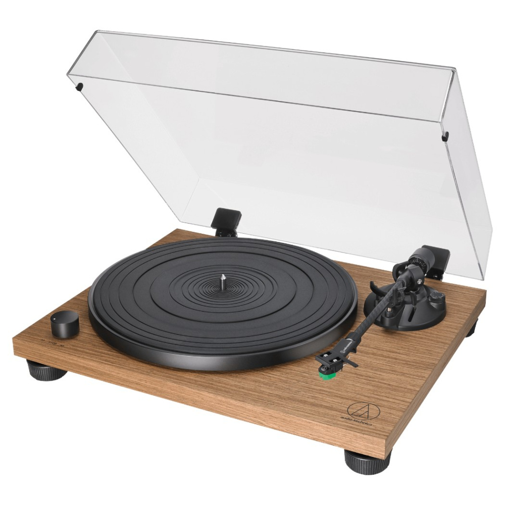 Audio-Technica AT-LPW40WN pladespiller med AT-VM95E-pickup, valnød