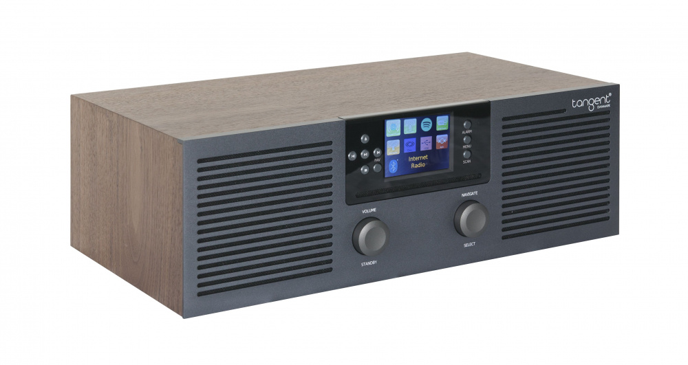 Tangent Radio Fem allt-i-ett-system med Bluetooth, DAB+ & mer, valnöt