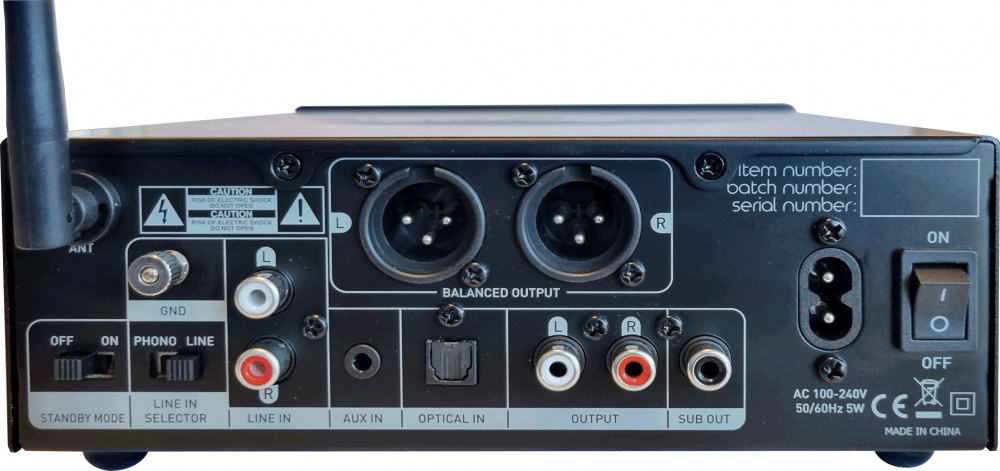 Tangent PreAmp II stereoförsteg med Bluetooth, svart