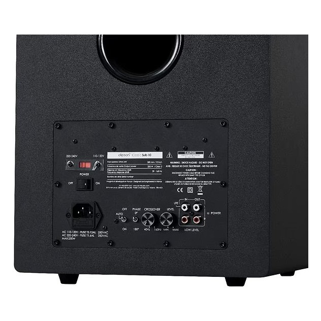 Elipson Classic Sub 10, aktiv subwoofer, sort