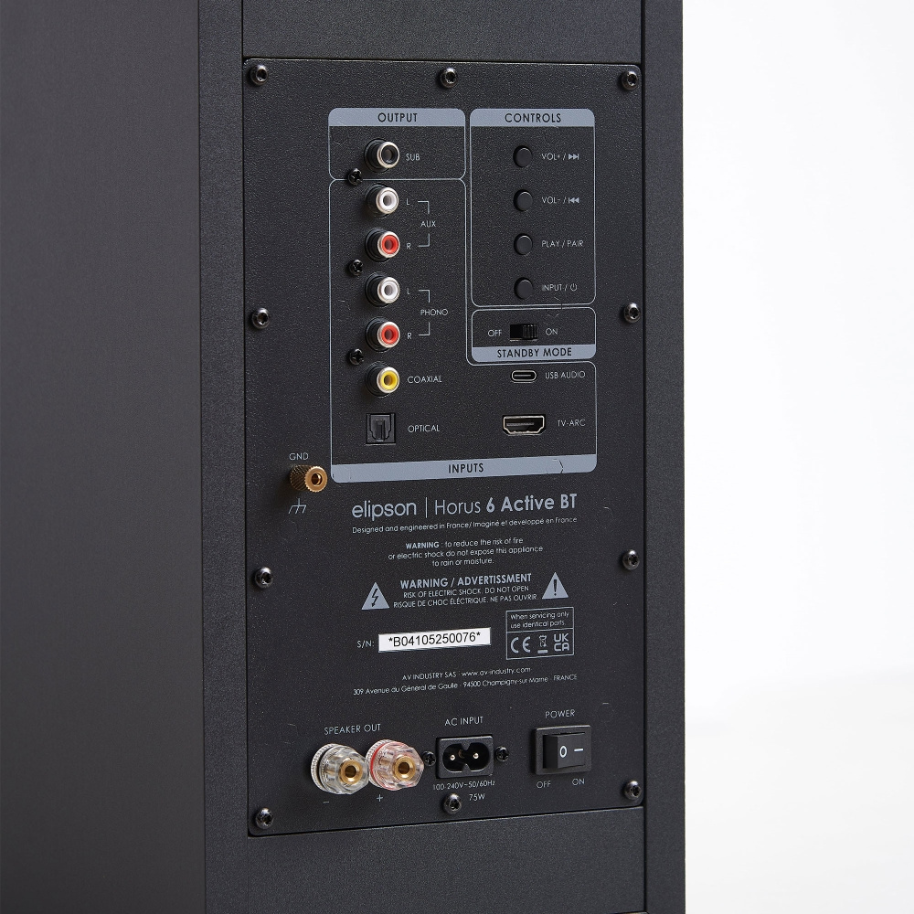 Elipson Horus 6 Active BT Sort/Kulstof, par