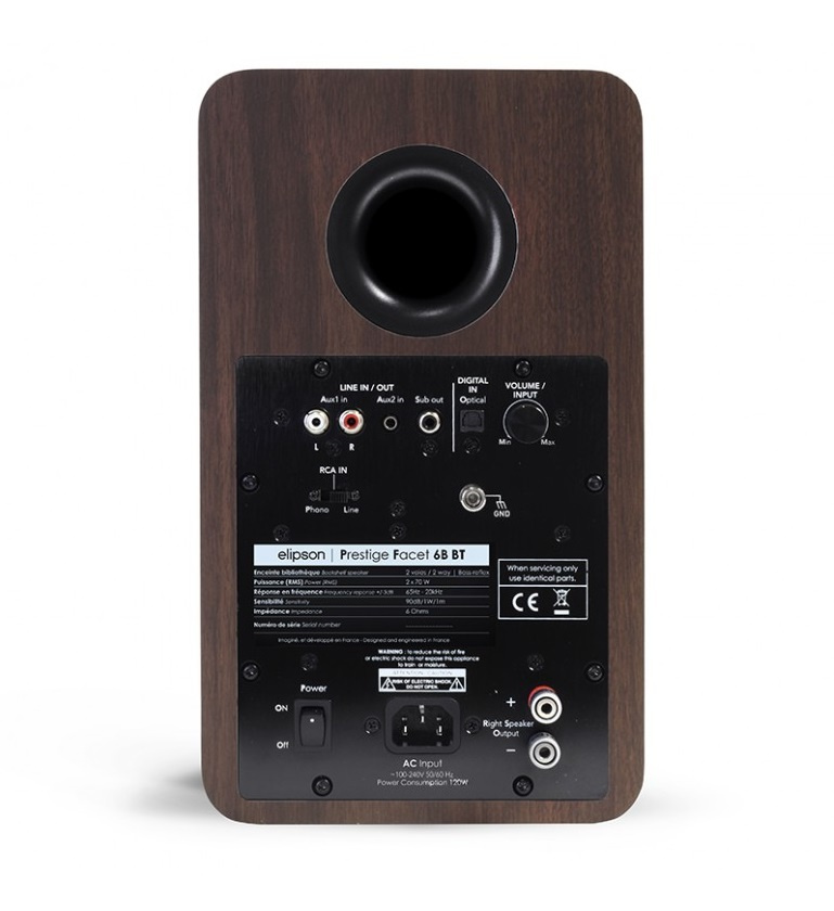Elipson Prestige Facet 6B BT aktiva högtalare, valnöt par
