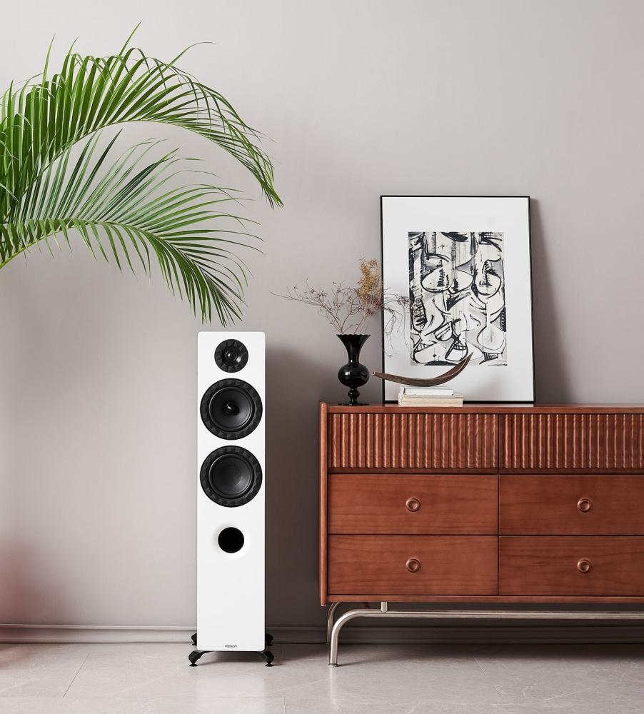 Elipson Prestige Facet II 14F gulvhøjttalere, mat hvidt par