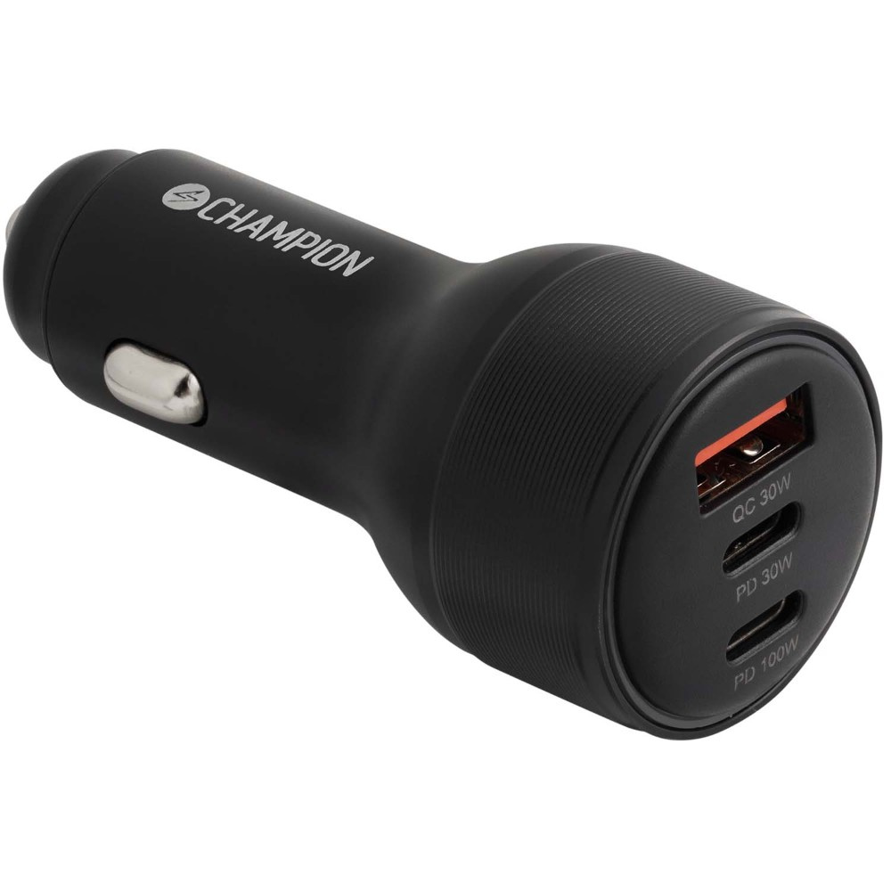 Champion Billaddare 130W 3-port QC/PD, sort