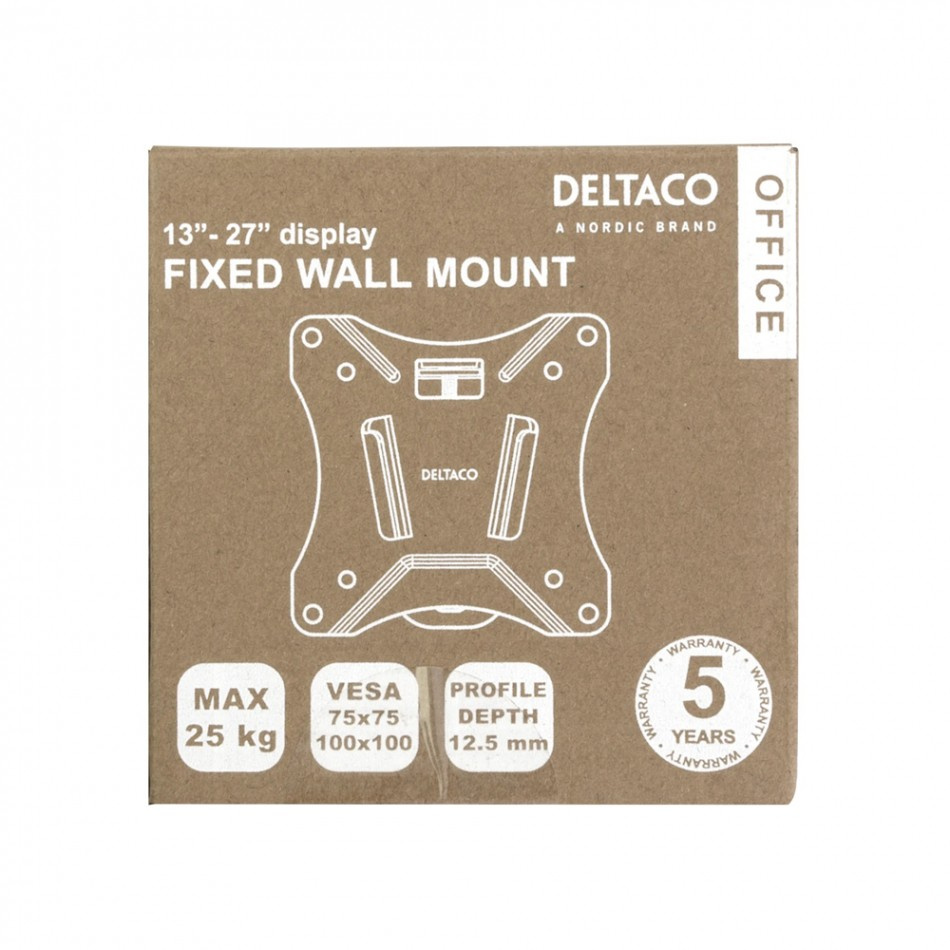 Deltaco ARM-0100 fast VESA-vægbeslag, stk