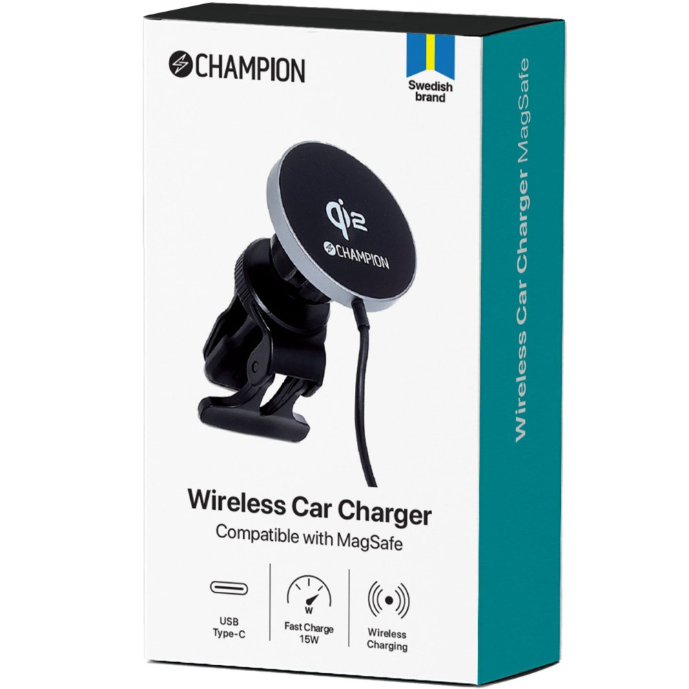 Champion Mobilholder med trådløs opladning QI2 15W