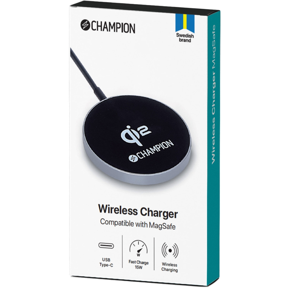 Champion CHQI203, trådløs Qi2-oplader 15 W