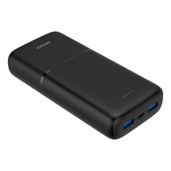 Deltaco PB-C1008 powerbank med 20 000 mAh, 20 W PD, sort