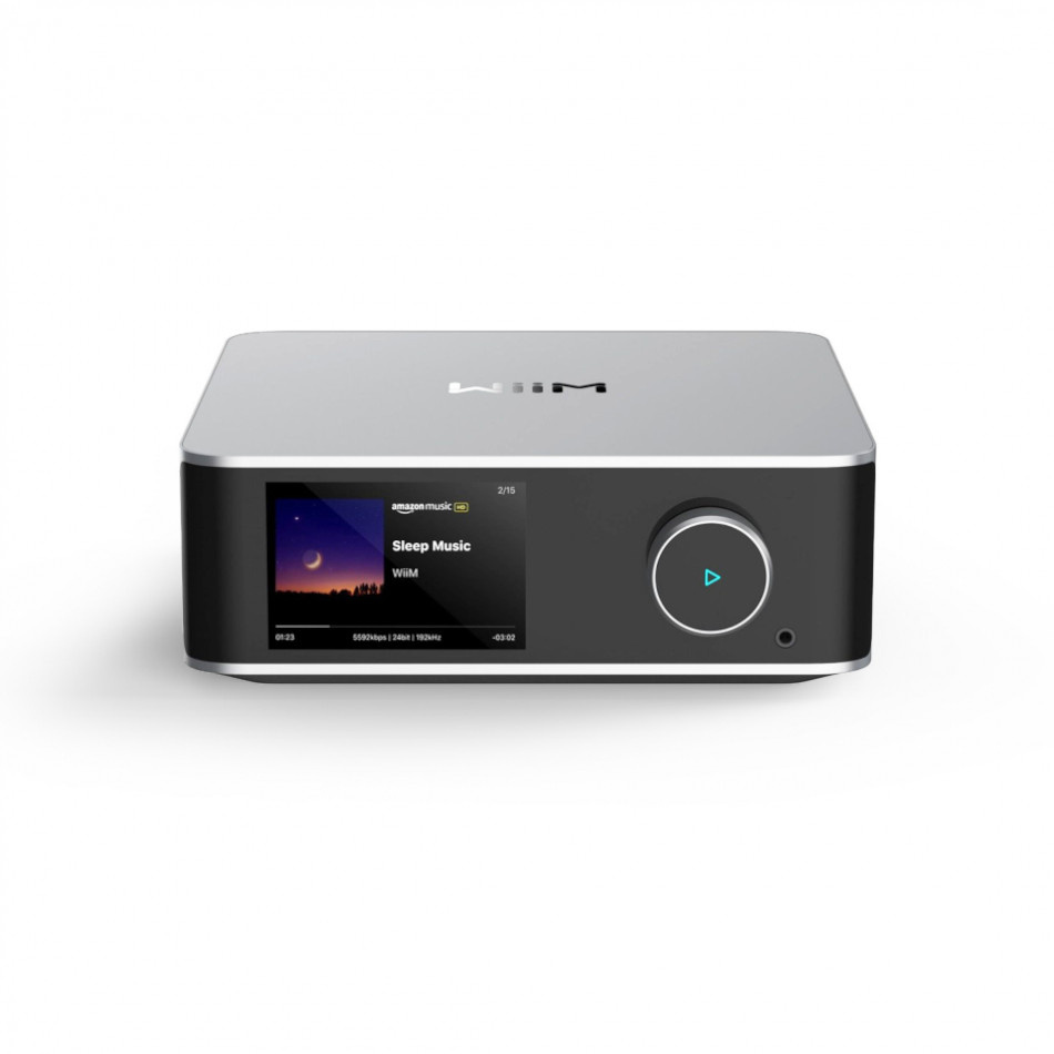 WiiM Ultra netværksafspiller med HDMI ARC, touchskærm & Chromecast, sølv