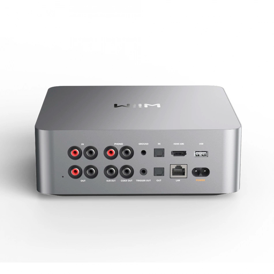 WiiM Ultra netværksafspiller med HDMI ARC, touchskærm & Chromecast, sølv