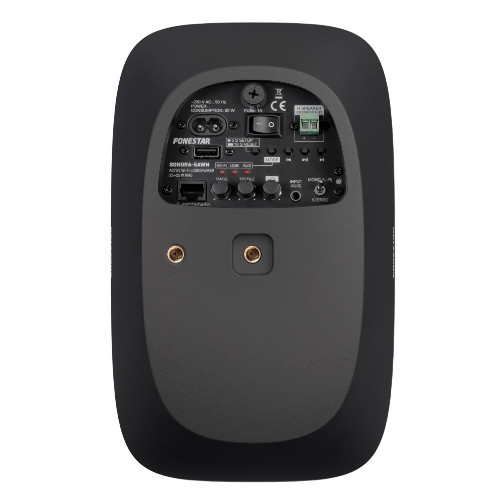 Fonestar SONORA-5AWN, aktiv Wi-Fi-væghøjttaler, sort