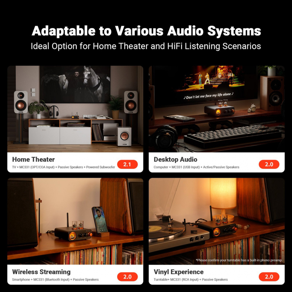 Fosi Audio MC331 rørforstærker