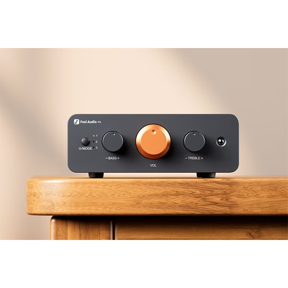 Fosi Audio P4 forforstærker med tonekontroller