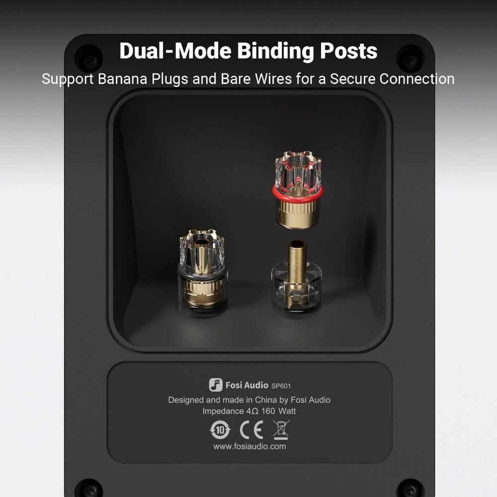 Fosi Audio SP601 standhøjttalere, hvidt par